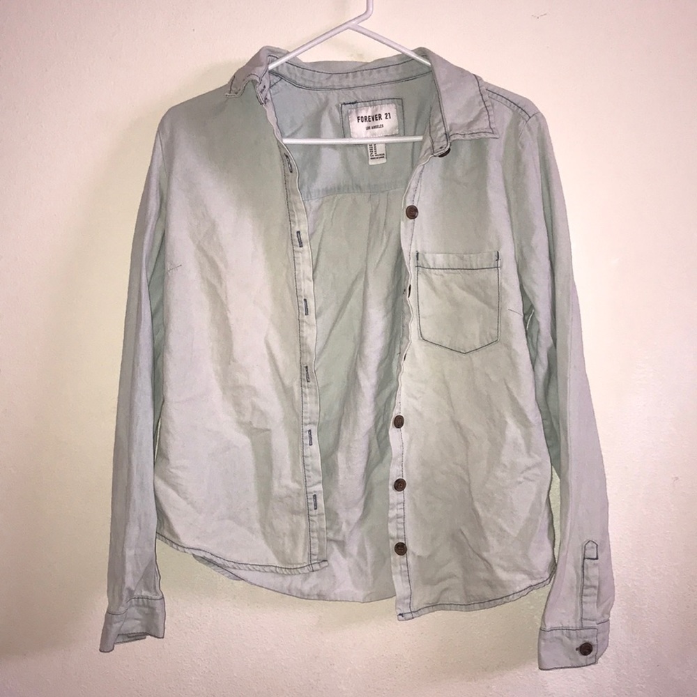 FOREVER 21 Denim Wash Shirt